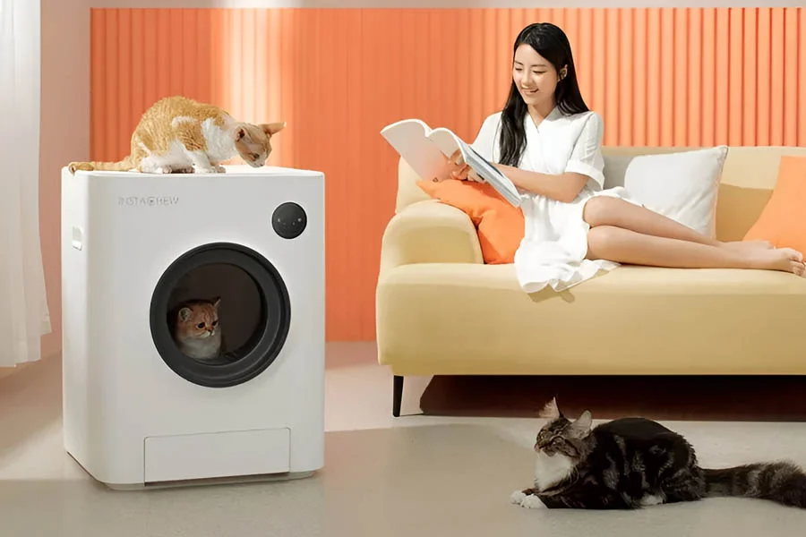 auto scooping litter box