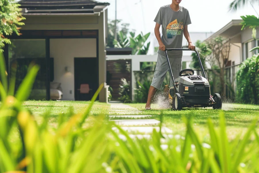 battery electric lawn mower